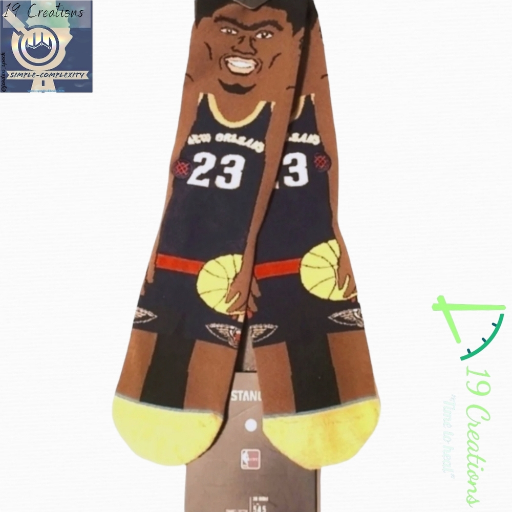 (NWT) Stance socks NBA Anthony Davis- Large